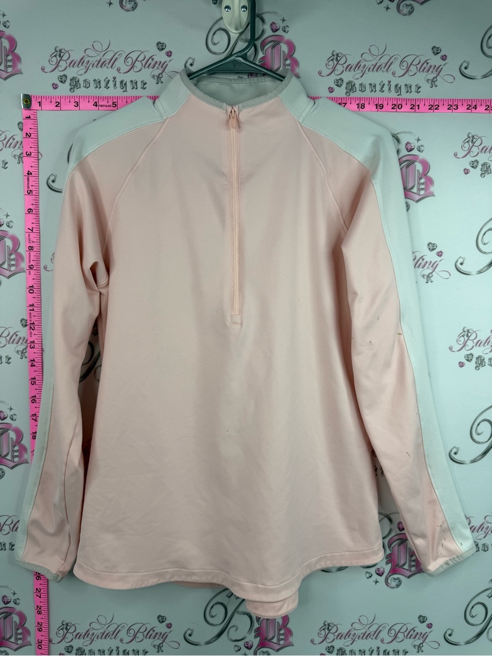 Under Armour sweater Light Pink and White Half-Zip Performance Pullover
